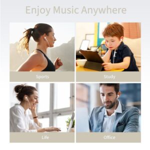 Baltos 3.5mm ausinės "Tech-Protect Ultraboost Mini Jack Earphone Core" - Image 5