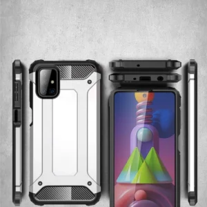 Hybrid Armor Case Tough Rugged dėklas skirtas Samsung Galaxy M51 mėlynos spalvos - Image 6