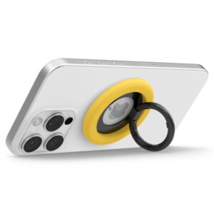 Geltonas magsafe žiedas telefonui su laikikliu pirštui "Spigen Nano Pop Magsafe" - Image 5