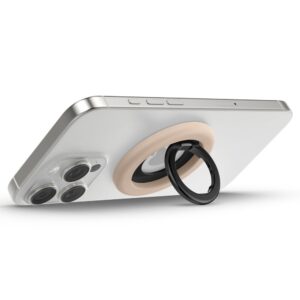 Smėlio spalvos magsafe žiedas telefonui su laikikliu pirštui "Spigen Nano Pop Magsafe" - Image 5