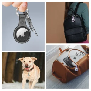 Dux Ducis 4vnt set Silicone flexible cover keychain loop dėklas skirtas Apple AirTag (juodos spalvos / žalios spalvos / rožinės spalvos / mėlynos spalvos) - Image 8