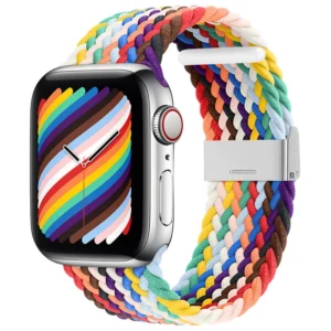 Braided Medžiaginė Apyrankė Bracelet Apyrankė Medžiaginė Band skirta Apple Watch 38 / 40 / 41 mm - įvairiaspalvė - Image 1
