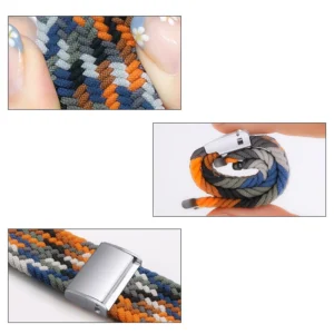 Braided Medžiaginė Apyrankė Bracelet Apyrankė Medžiaginė Band skirta Apple Watch 38 / 40 / 41 mm - įvairiaspalvė - Image 4