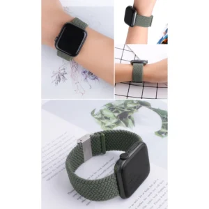 Braided Medžiaginė Apyrankė Bracelet Apyrankė Medžiaginė Band skirta Apple Watch 38 / 40 / 41 mm - įvairiaspalvė - Image 5