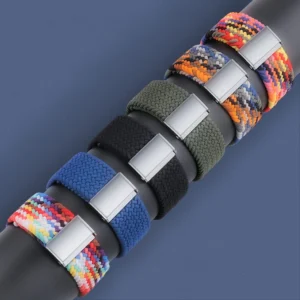 Braided Medžiaginė Apyrankė Bracelet Apyrankė Medžiaginė Band skirta Apple Watch 38 / 40 / 41 mm - įvairiaspalvė - Image 6