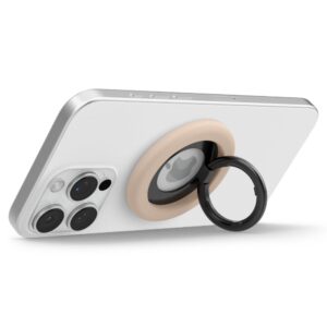 Smėlio spalvos magsafe žiedas telefonui su laikikliu pirštui "Spigen Nano Pop Magsafe" - Image 6