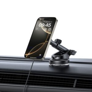 Juodas automobilinis magnetinis telefono laikiklis su 15W belaidžiu krovimu "Tech-Protect MM15W-V10 Dash & Vent" - Image 7