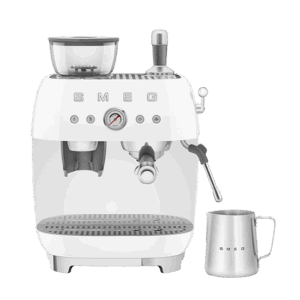 Espresso Kavos Aparatas Su Integruotu Malūnėliu Smeg 50-ųjų Stiliaus Baltas - Image 1