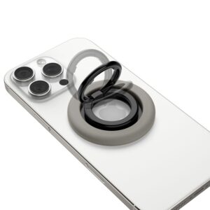 Pilkas magsafe žiedas telefonui su laikikliu pirštui "Spigen Nano Pop Magsafe" - Image 7