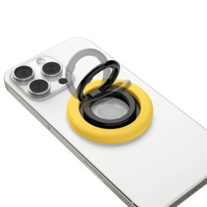 Geltonas magsafe žiedas telefonui su laikikliu pirštui "Spigen Nano Pop Magsafe" - Image 7