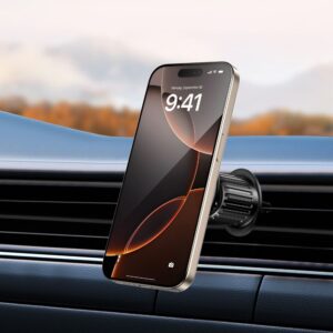 Juodas automobilinis magnetinis telefono laikiklis su 15W belaidžiu krovimu "Tech-Protect MM15W-V10 Dash & Vent" - Image 8