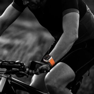 Oranžinė apyrankė Apple Watch 6 / 7 / 8 / 9 / 10 / SE / Ultra 1 / 2 ( 44 / 45 / 46 / 49 mm) "Tech-Protect Nylon Slip" - Image 8