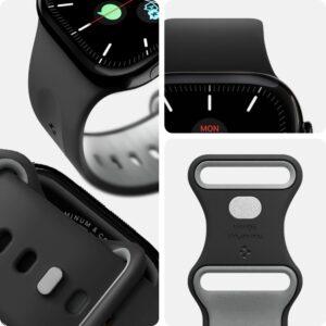 Juoda apyrankė Apple Watch 6 / 7 / 8 / 9 / 10 / SE / Ultra 1 / 2 (44 / 45 / 46 / 49 mm) laikrodžiui "Spigen Nano Pop" - Image 8