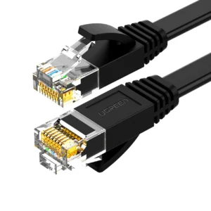 Ugreen NW102 50175 flat LAN Ethernet kabelis Cat. 6 3m - juodos spalvos - Image 1