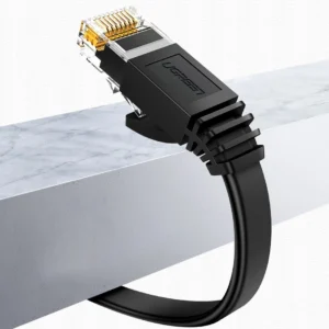 Ugreen NW102 50175 flat LAN Ethernet kabelis Cat. 6 3m - juodos spalvos - Image 2