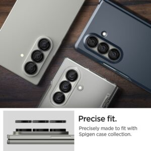 Juoda kameros apsauga Samsung Galaxy Fold 7 telefonui "Spigen Optik Pro HD GLAS.TR ”EZ FIT” 2-Pack" - Image 10