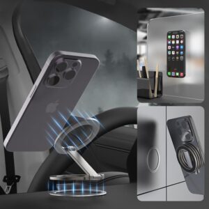 Juodas magsafe žiedas telefonui su laikikliu pirštui "Tech-Protect MMR400 Magnetic Magsafe" - Image 5