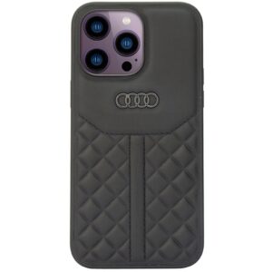 Audi Genuine Leather Apple iPhone 14 Pro Max 6.7" juodos spalvos hardcase AU-TPUPCIP14PM-Q8/D1-BK - Image 2