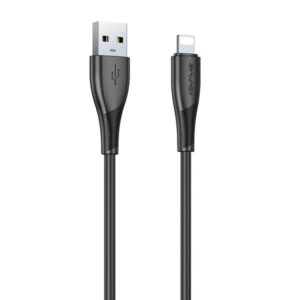 AWEI kabelis CL-182L USB į Lightning juodos spalvos
