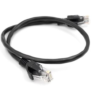 Kabelis Cat5E UTP, 0.5m, juodas