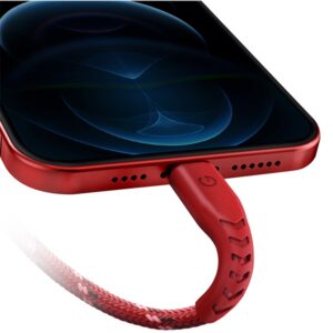 ENERGEA kabelis Nyloflex USB - Lightning Charge and Sync C89 MFI 1.5m raudonos spalvos - Image 4