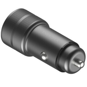 ENERGEA automobilinis įkroviklis 1xUSB+1xUSB-C PD-QC3.0 38W pilkos spalvosl Alu Drive PD20+ - Image 3