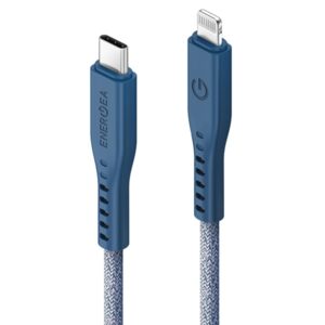 ENERGEA kabelis Flow USB-C - LightningC94 MFI 1.5m mėlynos spalvos 60W 3A PD Fast Charge - Image 2