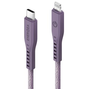 ENERGEA kabelis Flow USB-C - LightningC94 MFI 1.5m violetinės spalvos 60W 3A PD Fast Charge - Image 2