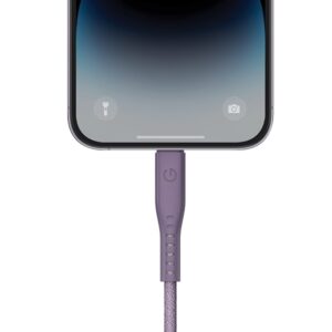 ENERGEA kabelis Flow USB-C - LightningC94 MFI 1.5m violetinės spalvos 60W 3A PD Fast Charge - Image 4