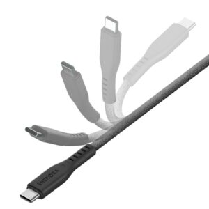 ENERGEA kabelis Flow USB-C - USB-C1.5m juodos spalvos 240W 5A PD Fast Charge - Image 3