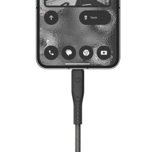 ENERGEA kabelis Flow USB-C - USB-C1.5m juodos spalvos 240W 5A PD Fast Charge - Image 4