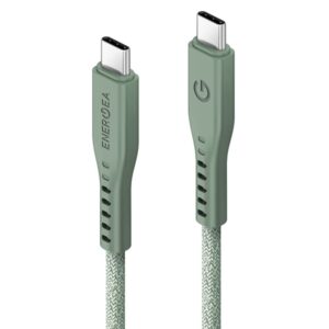 ENERGEA kabelis Flow USB-C - USB-C1.5m žalios spalvos 240W 5A PD Fast Charge - Image 2