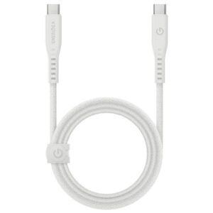 ENERGEA kabelis Flow USB-C - USB-C1.5m baltos spalvos 240W 5A PD Fast Charge