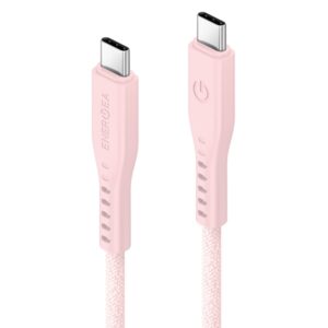 ENERGEA kabelis Flow USB-C - USB-C1.5m rožinės spalvos 240W 5A PD Fast Charge - Image 2