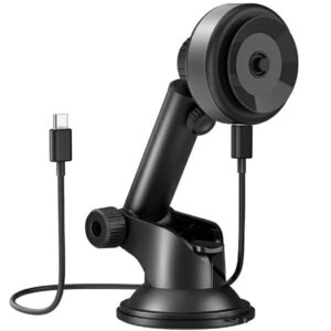 ENERGEA universalus indukcinis telefono laikiklis AirLock juodos spalvos