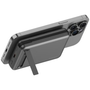 PowerBank indukcinis Energea MagPac Pro Plus 10000mAh Qi2 Magsafe pilkos spalvos - Image 5