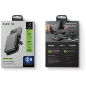 PowerBank indukcinis Energea MagPac Pro Plus 10000mAh Qi2 Magsafe pilkos spalvos - Image 7