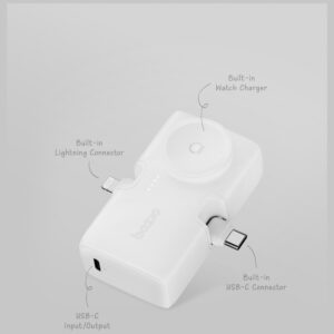 PowerBank 3in1 Bazic Koda 5000mAh PD20W USB-C/Lightning juodos spalvos - Image 5