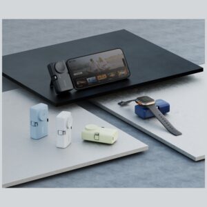 PowerBank 3in1 Bazic Koda 5000mAh PD20W USB-C/Lightning juodos spalvos - Image 6