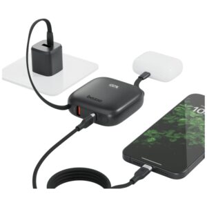 PowerBank 4in1 Bazic Fusion 10000mAh PD20W USB-C/Lightning juodos spalvos - Image 3