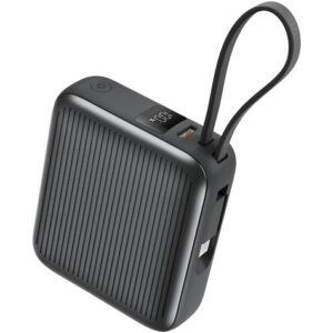 PowerBank Energea Integra Mini 35 10000mAh kabelis USB-C PD35W pilkos spalvos