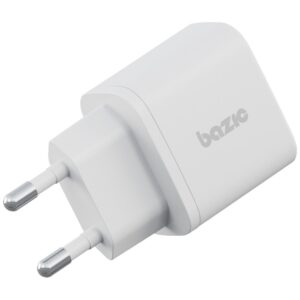 Laidinis įkroviklis Bazic Goport Velox Kit 1xUSB-C 1xUSB-A GaN 35W su pintu kabeliu baltos spalvos - Image 3