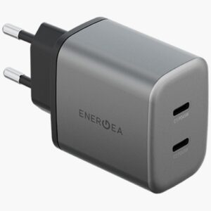 Laidinis įkroviklis Energea Ampcharge GaN45 2xUSB-C PD/PPS/QC3.0 45W pilkos spalvos - Image 5
