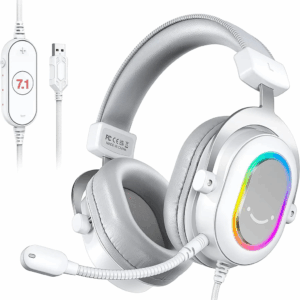 FIFINE AmpliGame H6 White (Baltos) Žaidimų Ausinės - Image 1