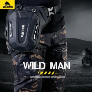 WILDMAN motociklininko krepšys ant kojos L1 3L juodos spalvos - Image 6