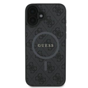 Guess GUHMP16MG4GFRK Apple iPhone 16 Plus 6.7" juodos spalvos dėklas 4G Ring Classic Logo MagSafe - Image 3
