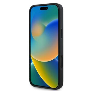 Guess GUHMP16MG4GFRK Apple iPhone 16 Plus 6.7" juodos spalvos dėklas 4G Ring Classic Logo MagSafe - Image 5