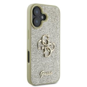 Guess GUHCP16MHG4SGD Apple iPhone 16 Plus 6.7" gold harddėklas Fixed Glitter Big 4G - Image 4