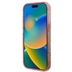 Guess GUHMP16XHFWBDCEP Apple iPhone 16 Pro Max 6.9" rožinės spalvos dėklas IML Flower & Tonal Circle MagSafe - Image 5