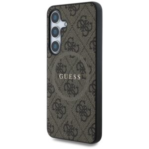 Dėklas Guess Leather 4G Colored Ring Classic Logo MagSafe Samsung Galaxy S25 Plus rudos spalvos - Image 2